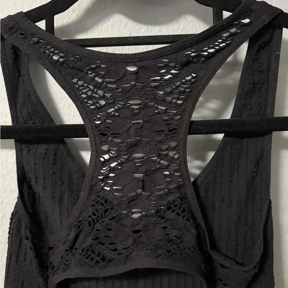 Free People Workout Bundle Good Karma Leggings and Black Tank Top. Size XS/S